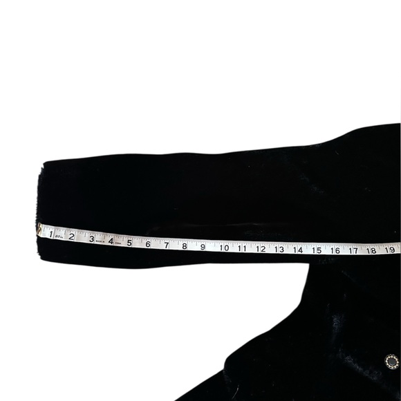 Vintage 60s Borgazia Double Breasted Black Faux Fur Coat w/ Gold Buttons - Picture 13 of 17